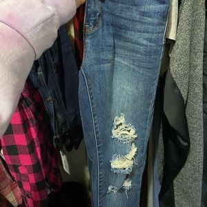 Just blue distressed jeans